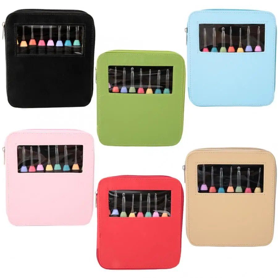 

9Pcs Plastic Crochet Hook with LED Light Ergonomic Handle Manual DIY Knitting Tool Set 6 Colors Dropshipping