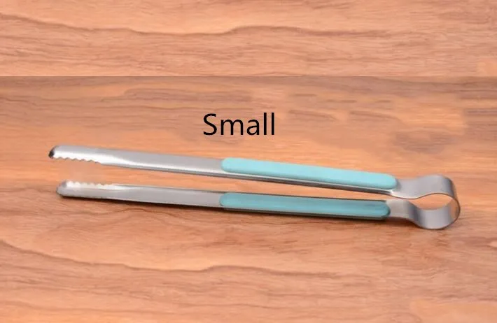 F325 Blue Small FEIGO 1 шт. щипцы для барбекю из нержавеющей стали ABS Смола анти-горячий зажим зажатое мясо еда клип дизайн барбекю Кухня инструмент посуда F325 - Цвет: F325 Blue Small