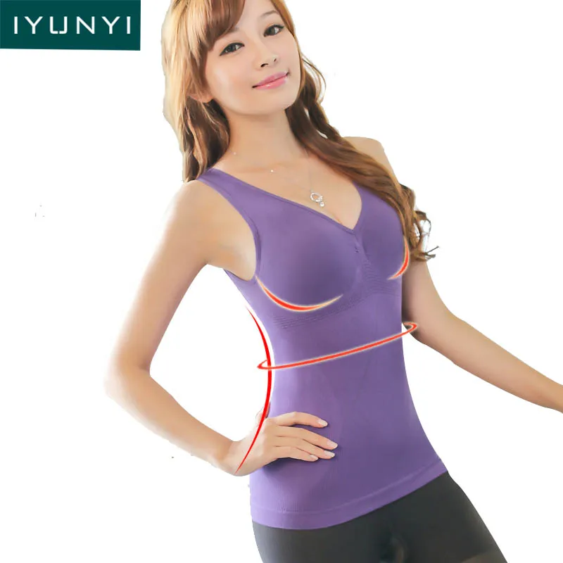 

IYUNYI Women Hotsale Shapers Slimming Vest Up Lift Bra Cami Tank Top Women Body Shapers Underwear Slimming Vest Corset Shapewear