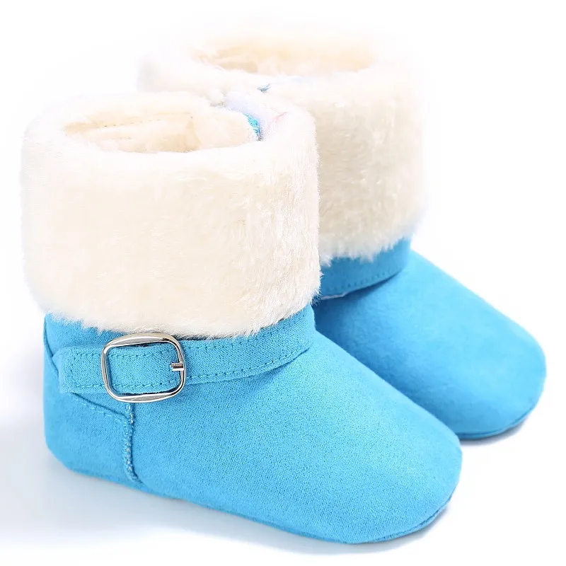 Зимняя детская обувь супер теплая детская мягкая подошва зимние сапоги Искусственная кожа для маленьких мальчиков ползунки для девочек