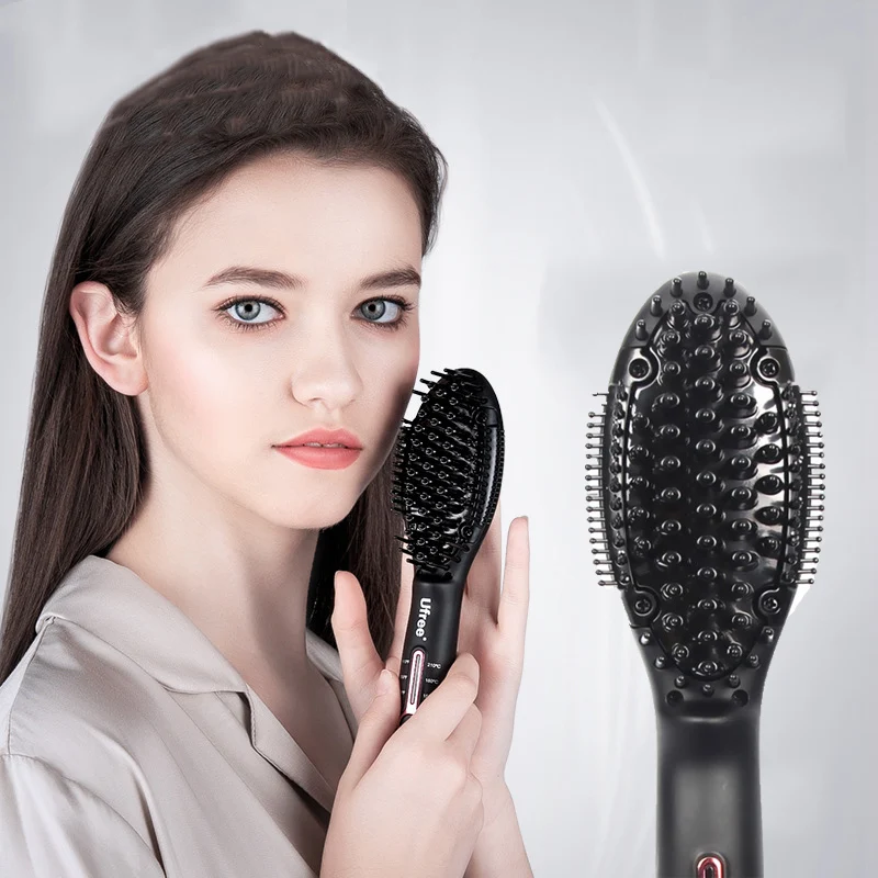 

Hair Straightener Brush Negative Ion Constant Temperature One Step Hot Comb Straightener Ceramic Electric Splint Styling Tools