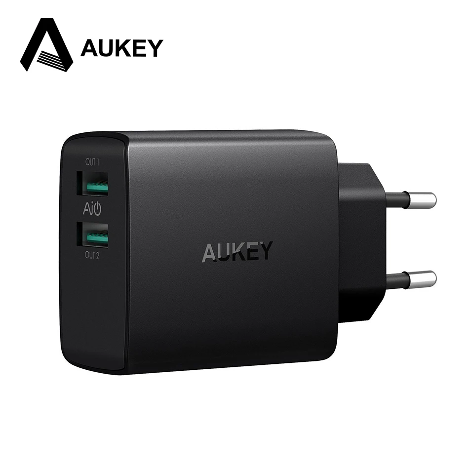 AUKEY USB телефон Зарядное устройство 4.8A Dual быстрой стены мобильный для iPhone X 8 плюс iPad