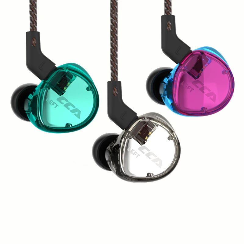 

CCA 1BA+1DD Hybrid technology Earphones HIFI DJ Monitor Running Sport In Ear Earphone with Detachable Cable Wired Earbud Headset