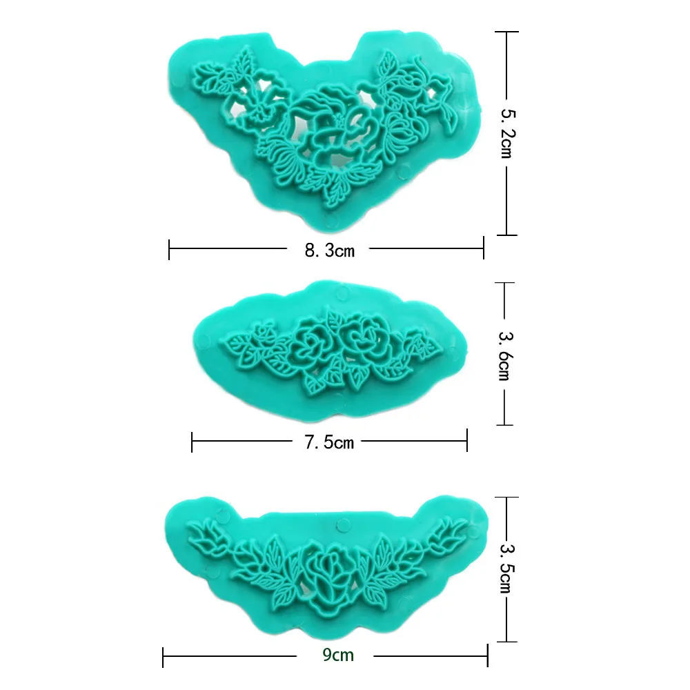 3 шт цветок формочки для печенья пластиковые формочки для помадки DIY украшения инструменты для выпечки формы для печенья