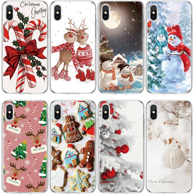 

Xmas Snowman Cover For iPhone X Xs Max 5 SE 6s S 8 7Plus For Samsung Galaxy J3 J5 J7 S8 S9 Plus A3 A5 A6 A8 2016 2017 2018 Case