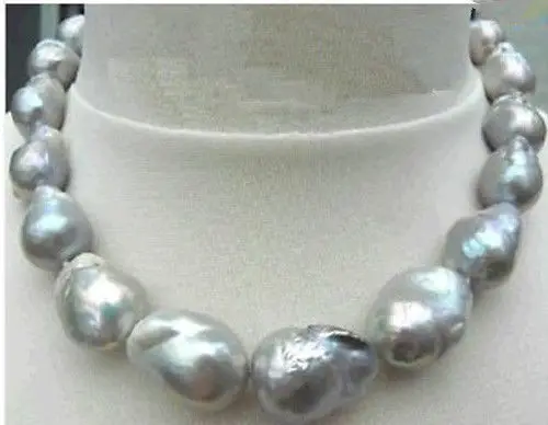 

HUGE JEWELRY 18-23mm PALLID BAROQUE CULTURED PEARL NECKLACE 18