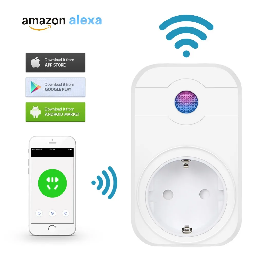 Smart Alexa outlet LEMAIKJ Wi-Fi умная розетка Amazon (эхо и эхо в горошек) IFTTT функция смартфон