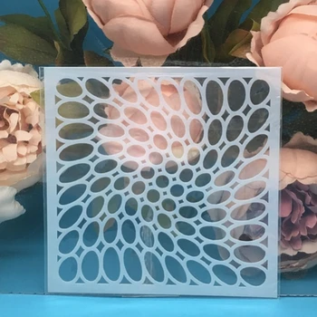 

13cm 5" Oval Wave Matrix DIY Layering Stencils Wall Painting Scrapbook Coloring Embossing Album Decorative Paper Card Template