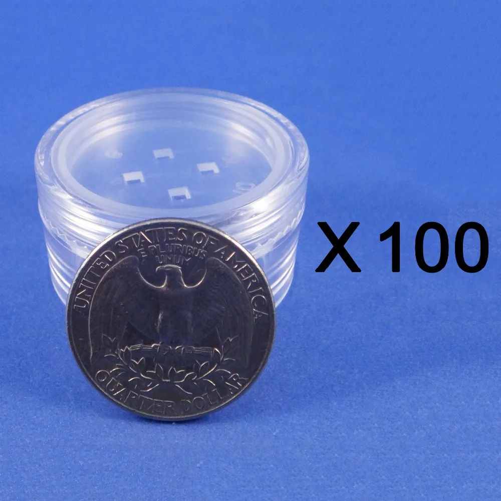 

100 pcs Makeup Travel Size 10 gr Clear Plastic Sifter Loose Powder Container Packaging (AY81P(10)S-C=100 pcs)