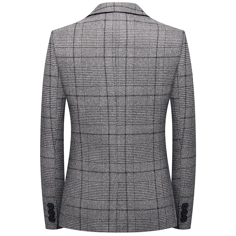 High Quality Men'S Gentleman Business Casual Single-Breasted Suits Men'S Simple Fashion Trend Wild Gray Single West