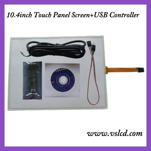 ФОТО 10.4inch 4 wire resistive touch screen panel with USB port touch panel controller