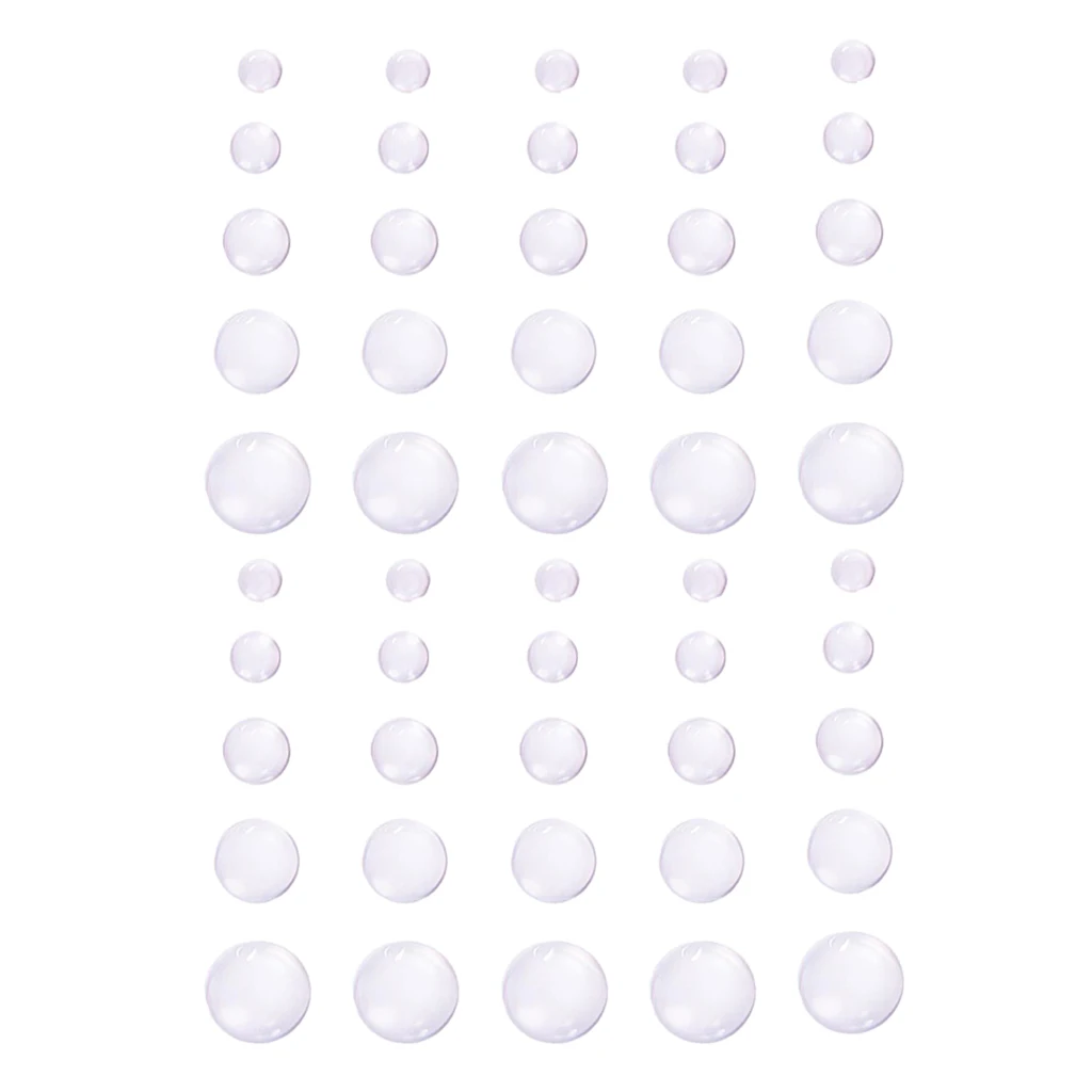 50pcs Crystal Clear Round Cabochon Flat Back Glass Dome Tile Jewellery Making,25mm, 20mm, 16mm, 12mm, 10mm