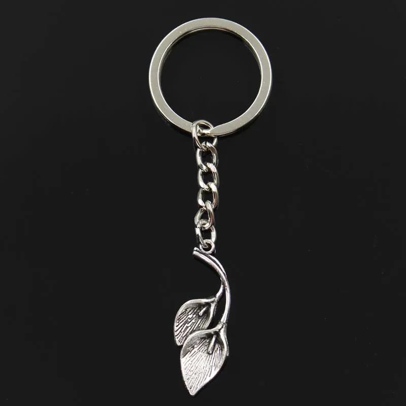 Fashion Keychain 40x14mm Leaf Branch Pendants DIY Men Jewelry Car Key Chain Ring Holder Souvenir For Gift | Украшения и
