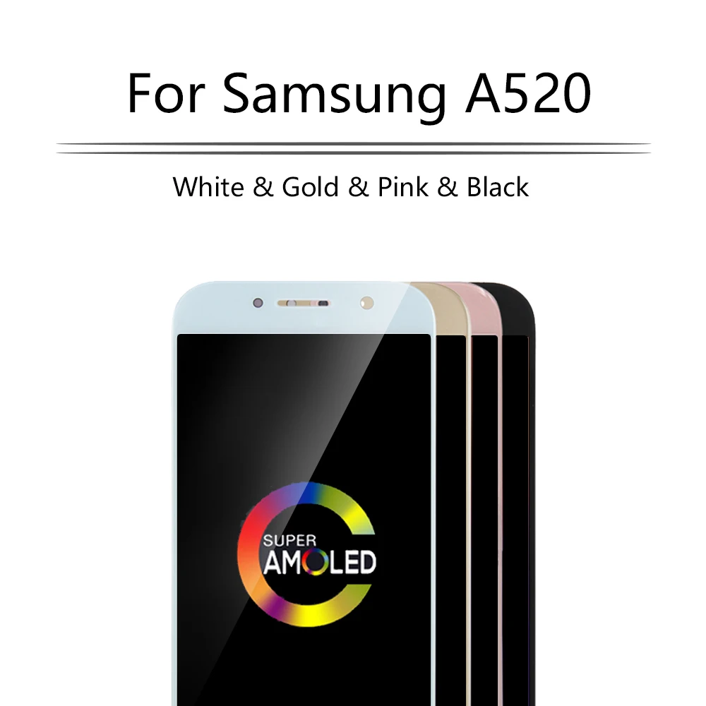 Супер AMOLED 5," запасные части для Samsung Galaxy A5 A520 SM-A520F ЖК сенсорный экран дигитайзер Замена дисплея сборка