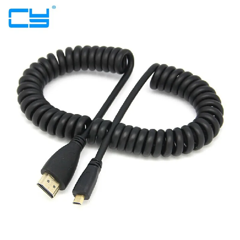 Micro HDMI-совместимый штекер к эластичный пружинный кабель для планшета TF201 XOOM A500 |