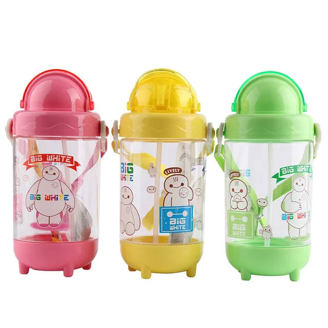 500 mL non toxic space bottles baby drinking straw bottle cute water
