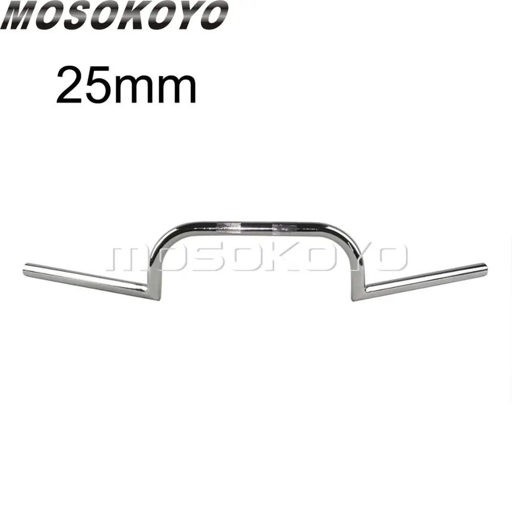 Мотоцикл КАФЕ Racer Clubman 22 мм руль 7/" рукоятки для Harley Bobber Chopper хром - Цвет: 25mm chrome