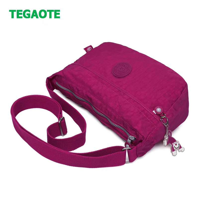 TEGAOTE, повседневная, мульти карман на молнии, для женщин, маленькая, через плечо, сумка-мессенджер, через плечо, женская сумка-портфель, сумка для мобильного телефона