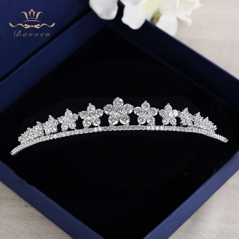 

Fashion Clear Zircon Brides Crowns Tiaras Headpiece Clear Crystal Hairband Wedding hair accessories Star Bridesmaid Hair Jewelry