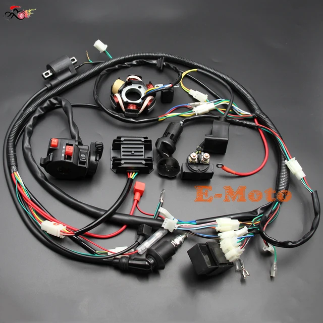 gy6 125cc 150cc electrics stator wire harness loom magneto coil cdigy6 125cc 150cc electrics stator wire harness loom magneto coil cdi rectifier solenoid spark plug switch