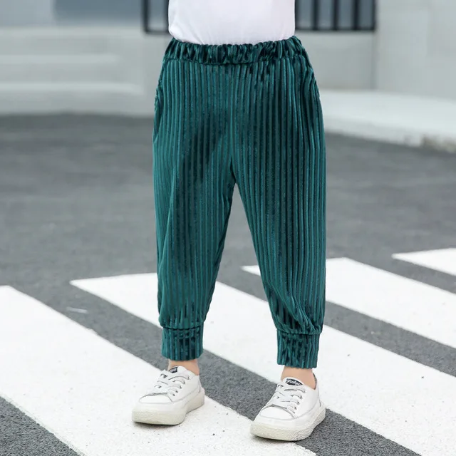 Детские тонкие анти-Противомоскитные штаны повседневные детские пижамы брюки новые детские мальчики девочки мягкие хлопковые брюки одежда брюки - Цвет: green pants