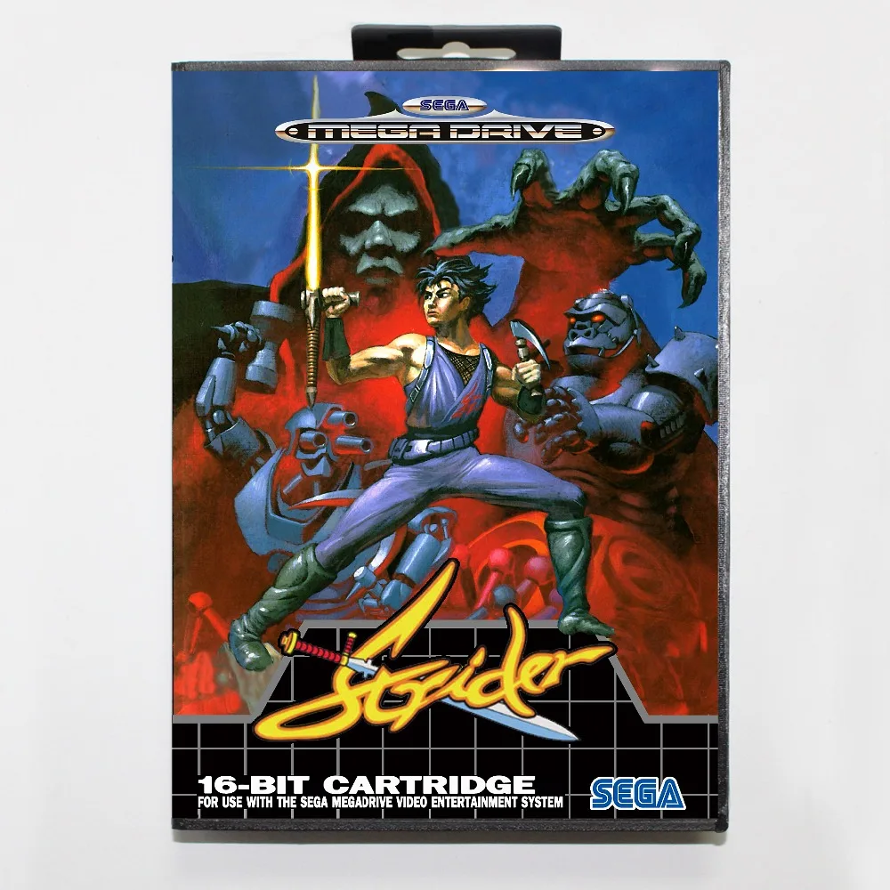 

Strider 16 bit SEGA MD Game Card With Retail Box For Sega Mega Drive For Genesis