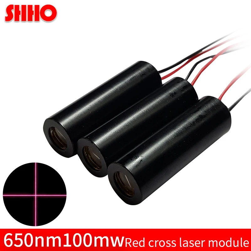 

650nm 100mw red cross laser module production locator red laser level light positioning optical product DC 3 to5V customized