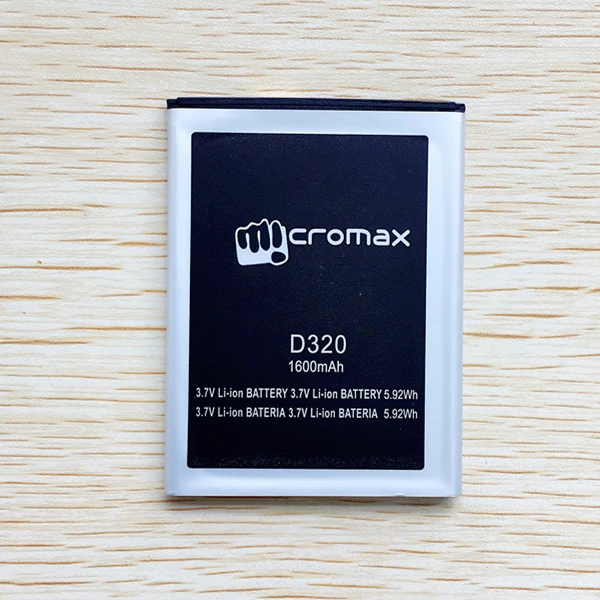 

CUUSEY 2019 New High Quality Li-ion Battery High Capacity Batteries For Micromax D320 Battery 3.7V 1600mAh 5.92Wh replacement