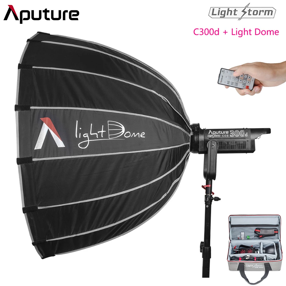 

Aputure LS C300d & Light Dome CRI 95+ TLCI 96+ 300W Output COB Shooting Led Studio Light Bowens Mount 5500K 2K Tungsten Light