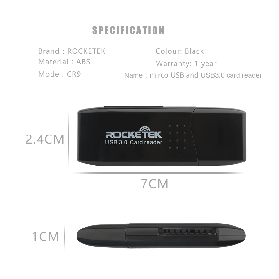 Rocketek usb 3 0 multi 2 in 1 memory OTG phone card reader 5Gbps adapter for 2