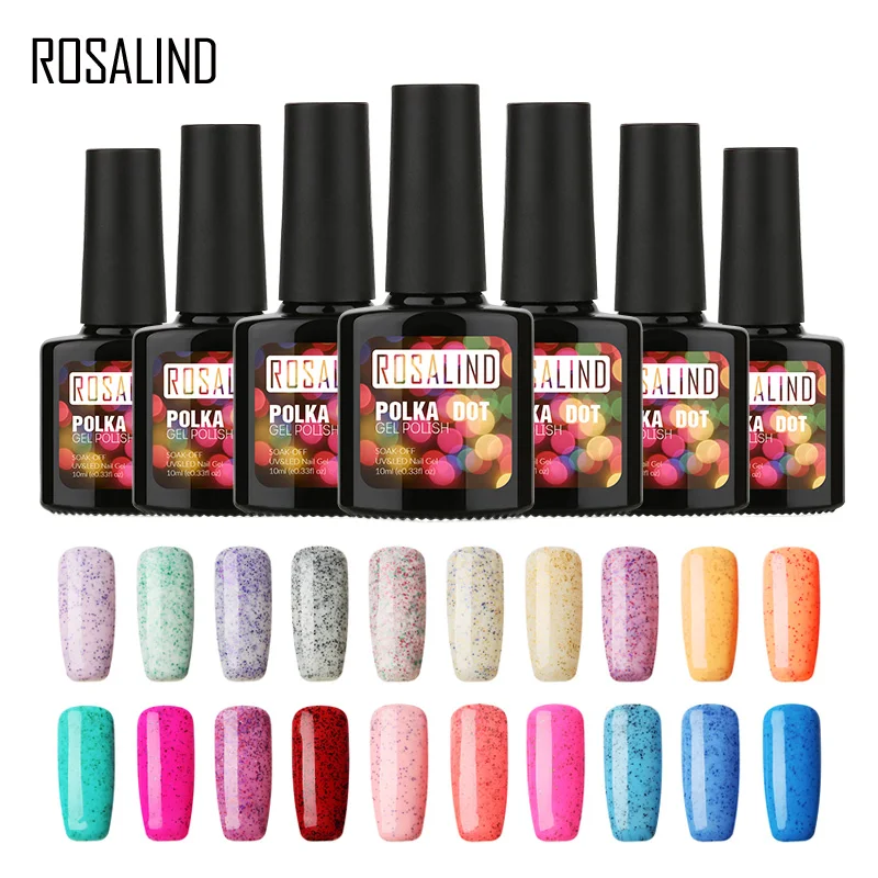 

ROSALIND 10ML Candy Series UV Gel Nail Polish Set For Nail Extension Tops Gel Varnish Hybrid Primer Manicure Nail Art