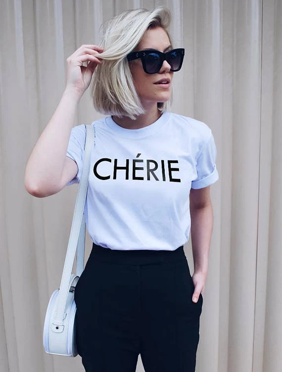 Camiseta eslogan de chmerie para mujer, camiseta Unisex, ropa Tumblr de estilo moletom do tumblr, tops informales, camisetas de moda de instagram|fashion tees|fashion tumblrtumblr clothing - AliExpress