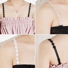 Топ продаж Женская эластичная бретелька бюстгальтера крючком цветочный кружевной бюстгальтер на бретельках регулируемые бретельки для свадебной вечеринки