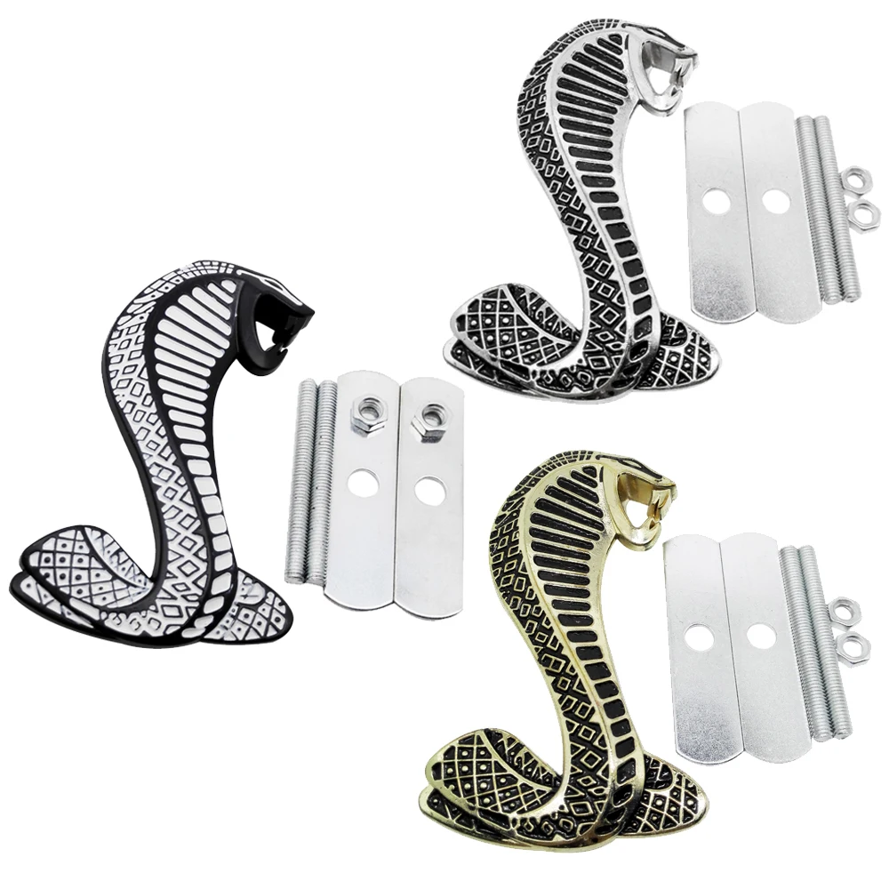 

Car Grille Sticker Cobra Emblem For Focus Renault Toyota Jaguar Hyundai Fiat Jeep Mazda Opel Tesla Auto Exterior Decoration