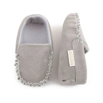 

2020 New Hot Sale PU Suede Leather Newborn Baby Boy Girl Baby Moccasins Soft Moccs Shoes Soft Soled Non-slip Footwear Crib Shoe