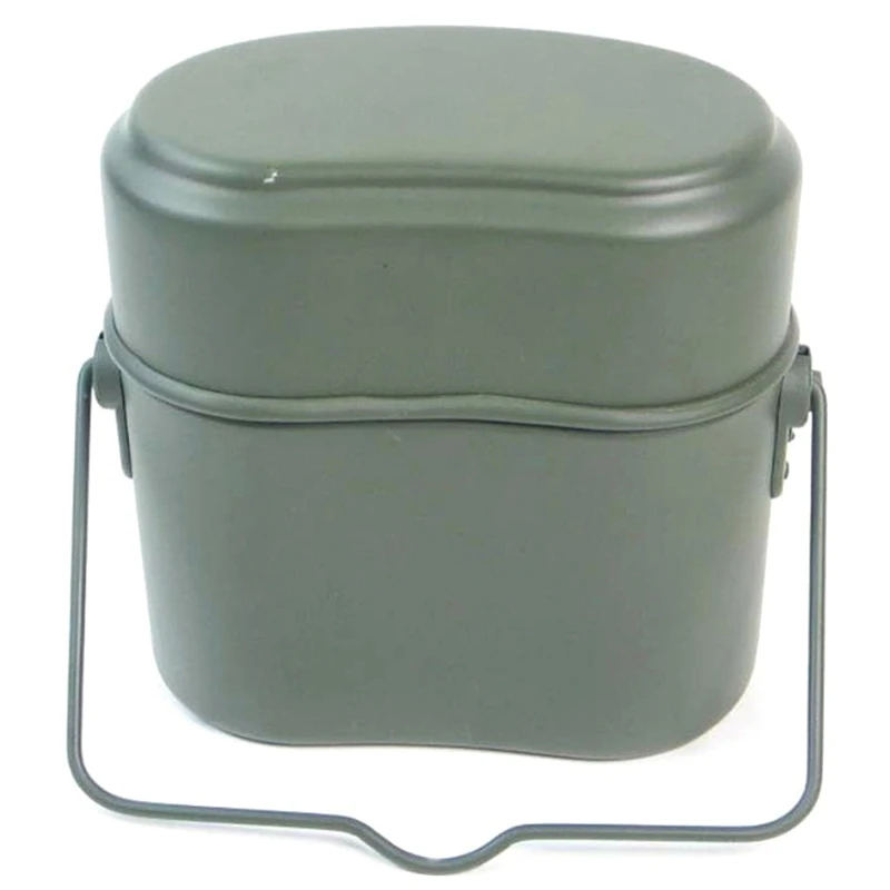 Уличная походная коробка для пикника Посуда Германия зеленая посуда для кемпинга набор для готовки путешествие на выживание Ланч-боксы горшок портативная плита - Цвет: Emerald Green