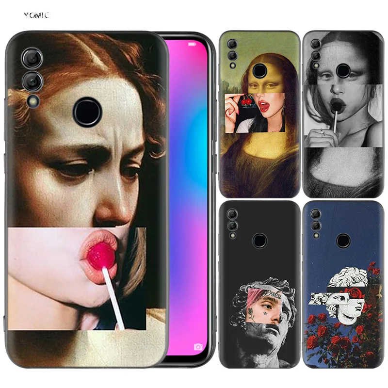 

Silicone Cover Case for Huawei Honor 10 9 Lite 8X 8C 8A Y6 Y7 Y9 7A Pro Prime 7C 2018 2019 V20 Monalisa Confira Mais Collage