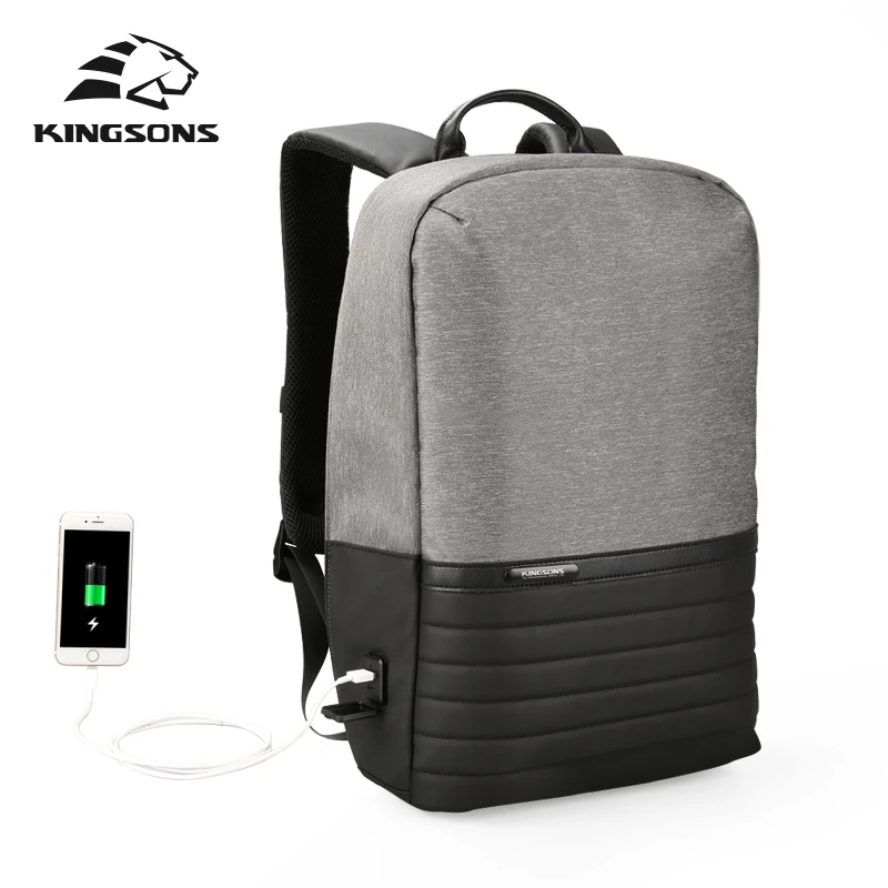 Sudor piel clima Novedad de 2018! mochila de diseño Unisex con USB de Kingsons, mochila  informal para la escuela, mochila de lona para ordenador portátil, mochilas  de moda para hombre|bags for school|book bagdesigner book bags -