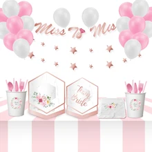  Sweet Wedding Theme Party Favors Decorations Bride To Be Party Decoration Tableware Sets Engagement Photo Props Party Supplies 