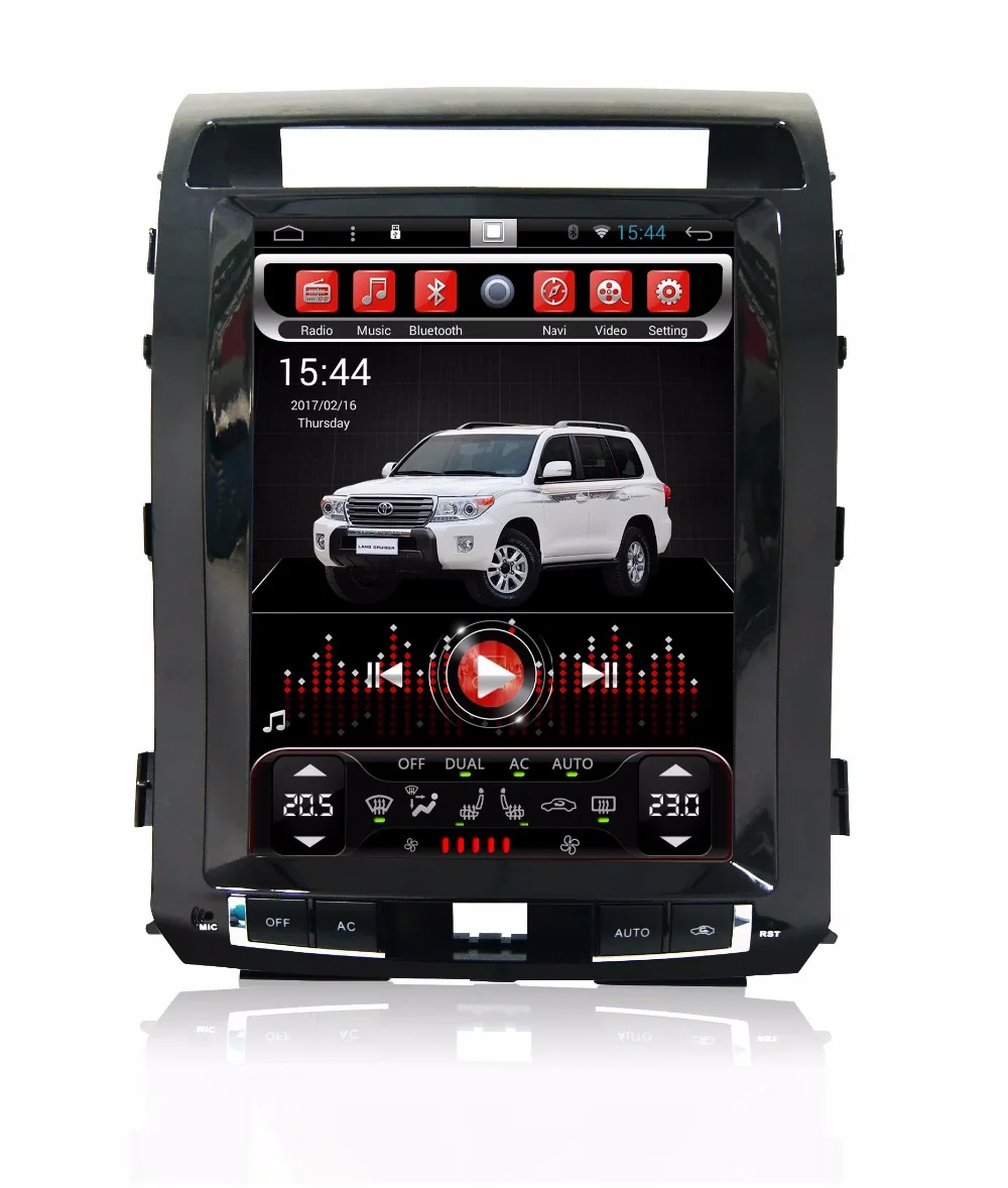 

Otojeta vertical screen tesla quad core 32gb rom rockchip px3 Android 7.1 Car Multimedia Radio for Toyota Land cruiser 2012