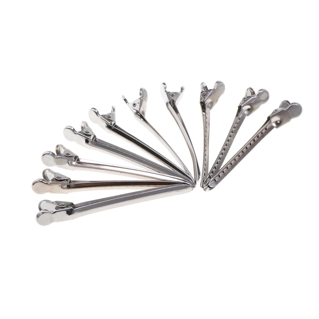 Perfeclan 10 Pcs Metal Hair Sectioning Clips for Hair Salons & Stylists 9cm