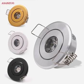

Dimmable LED Mini Spot light Recessed Ceiling Downlight 3W White Black Silver Gold Cabinet Lamp Include Driver
