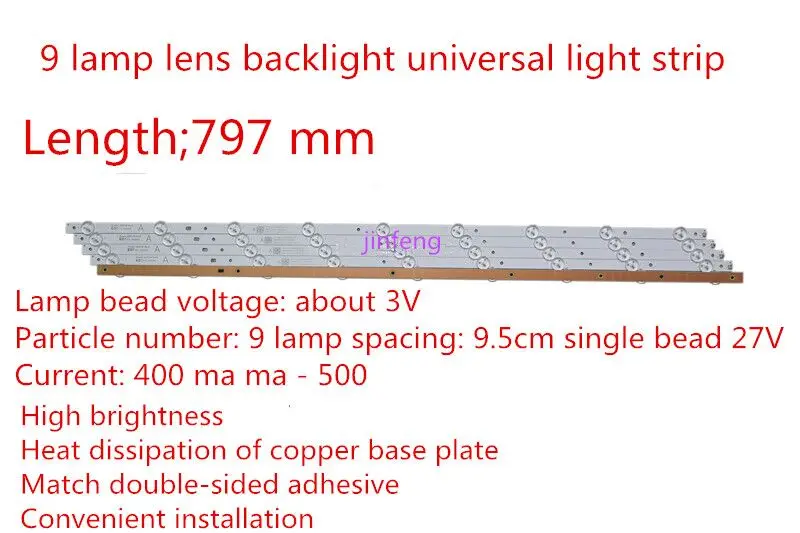 New 5set=20 PCS 9LEDs 798mm LED backlight strip for Sony TV KDL-40R380D 40PFL3240 GJ-DLEDII P5-400-D409-V7 TPT400LA-J6PE1 | Компьютеры и