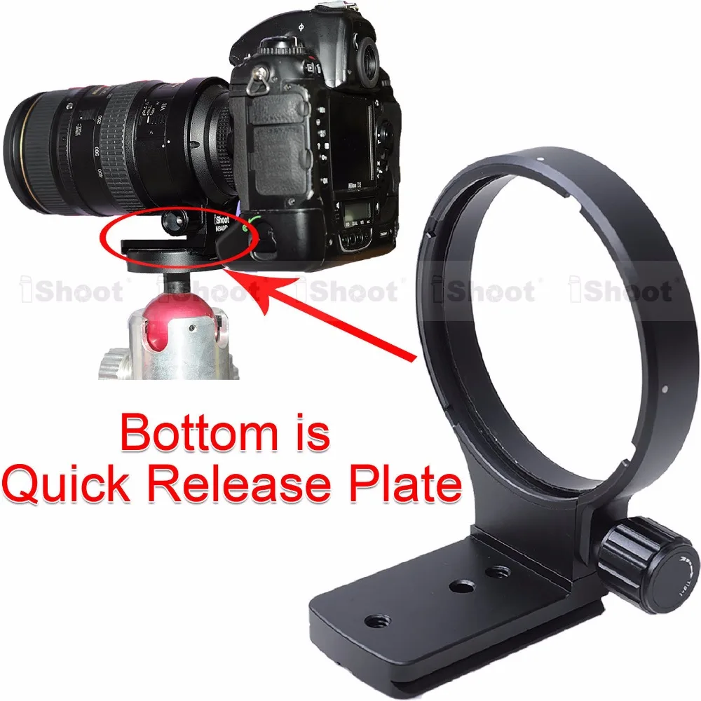 Lens Tripod Mount Ring Camera Support Holder Quick Release Plate for