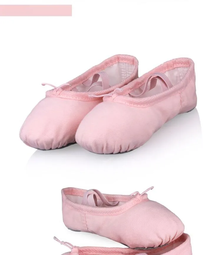 Профессиональный Дети, девочки хлопковое полотно мягкие одежда для занятий балетом обувь