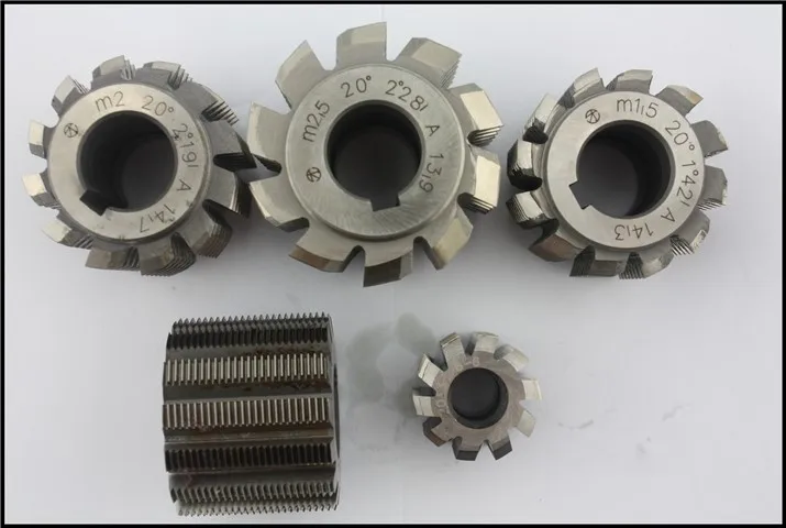 M1.5 modulus Pressure Angle 20 degrees 50*40*22mm Inner hole Titanium plating Gear hob