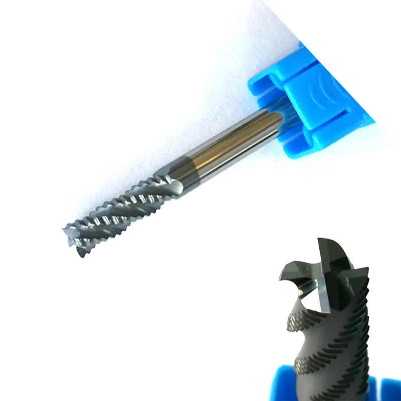 D4mmx11mm HRC55 Roughing End Mills 4 flutes Milling cutters CNC rough EndMill Tools Carbide router bits milling bits