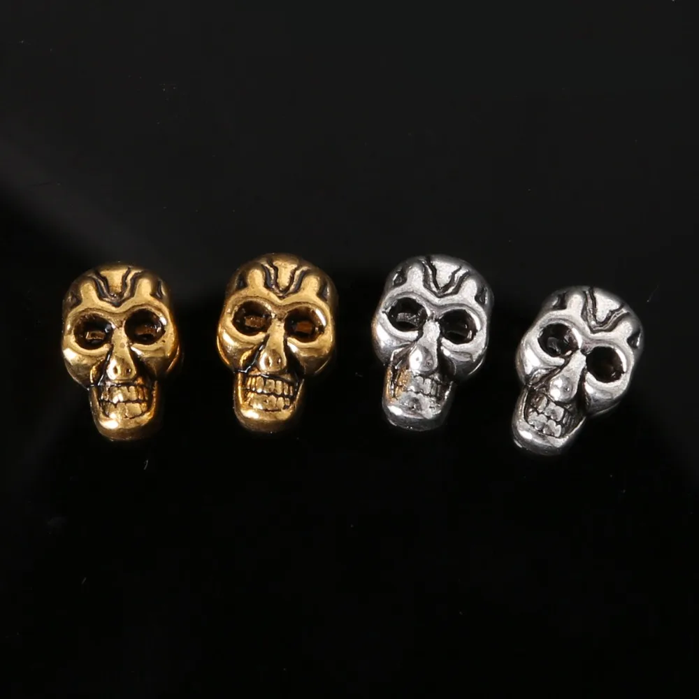 Aliexpress Metal Zinc Allloy Hole 10pcs 8 12mm Skull Aliexpress Metal Zinc Allloy Hole 10pcs 8 12mm Skull Beads Charms For Diy Paracord Bracelet Knife Lanyards Jewelry Making Accessories From