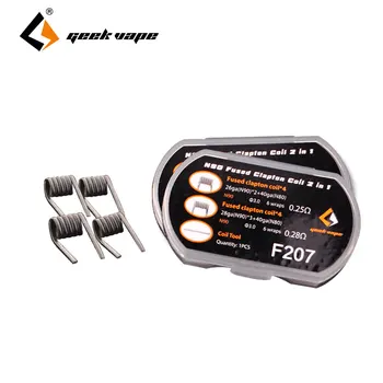 

8pcs GeekVape N90 Fused Clapton Coil 2 In 1 0.28ohm / 0.25ohm Premium Coil Made From Nichrome N80 & N90 with Coil Tool Vape Part