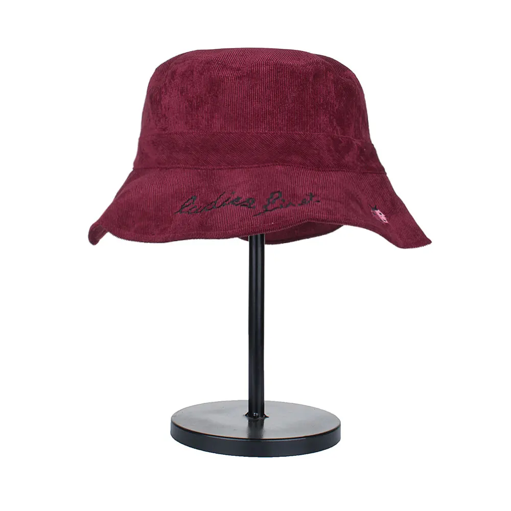Joymay, высокое качество, модная, Новое поступление, Весенняя женская шляпа, Панама, Женская Повседневная шапка с вышивкой, божья коровка, уличные шапки YF002 - Цвет: Burgundy